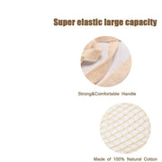 White Cotton Mesh Beach Bag Tote