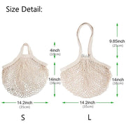 Yellow Cotton Mesh Beach Bag Tote