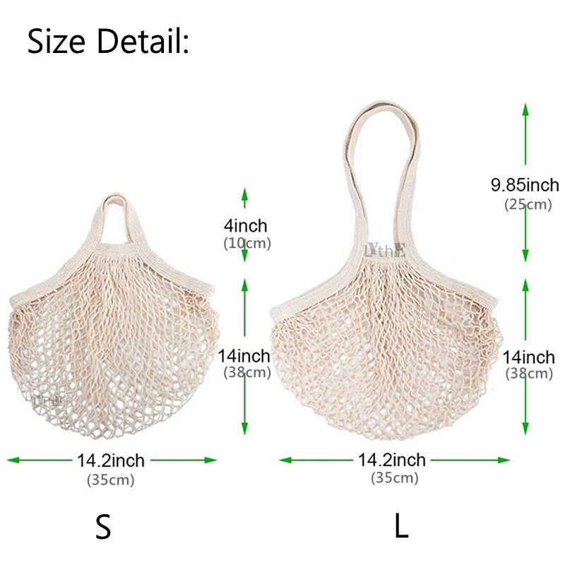 Cobalt Cotton Mesh Beach Bag Tote