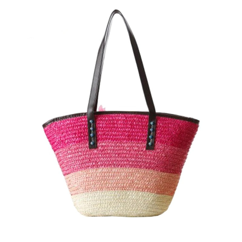 OFF-WHITE - Commercial Straw Logo Tote Bag
